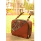 Maroon Abstract Box Bag