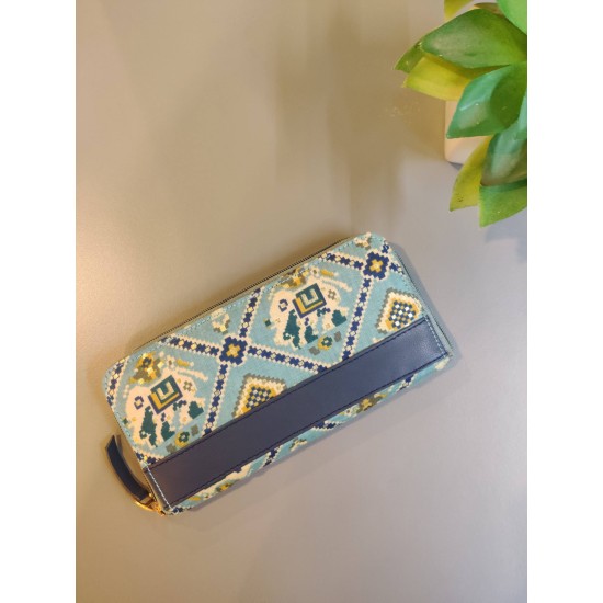 Blue Patola Wallet