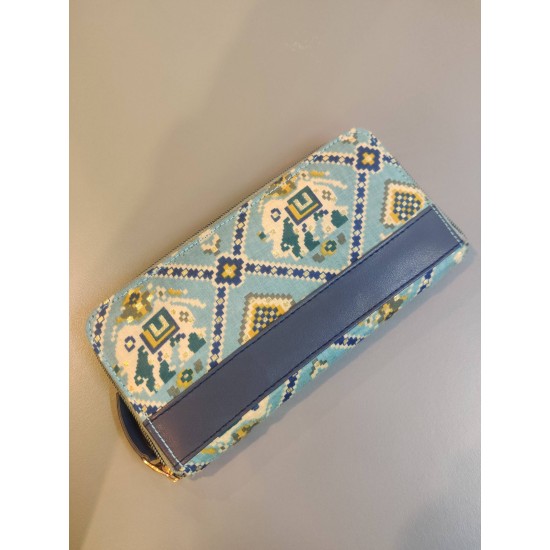 Blue Patola Wallet