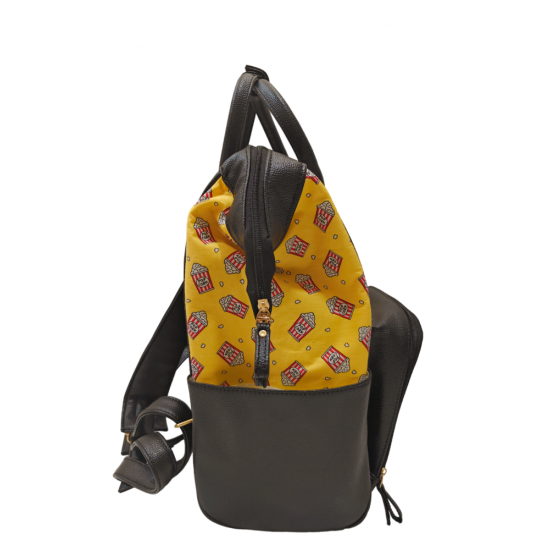 PopCorn Print Diaper Bagpack Yellow