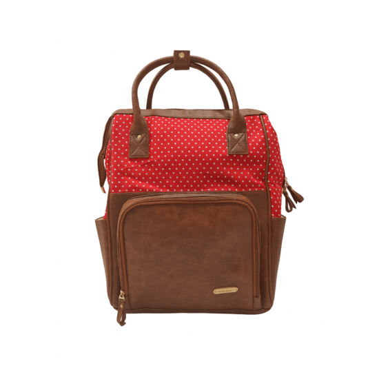 Polka Dot Diaper Bag Red