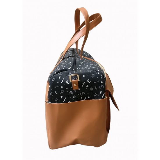 Abstract Tan Diaper Bag